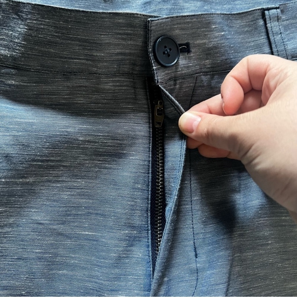 NWT LuluLinen Pleated Trouser Regular- Club Blue - Picture 9 of 11